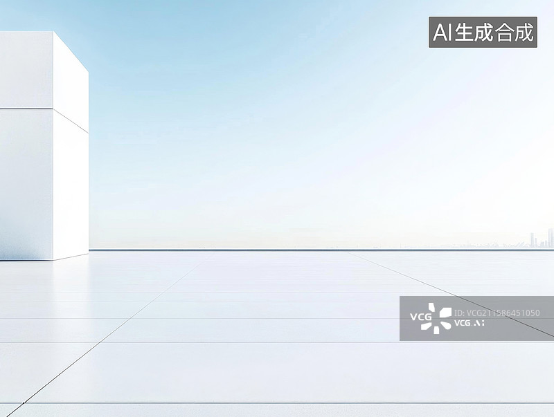 【AI数字艺术】简洁现代空旷场景图片素材