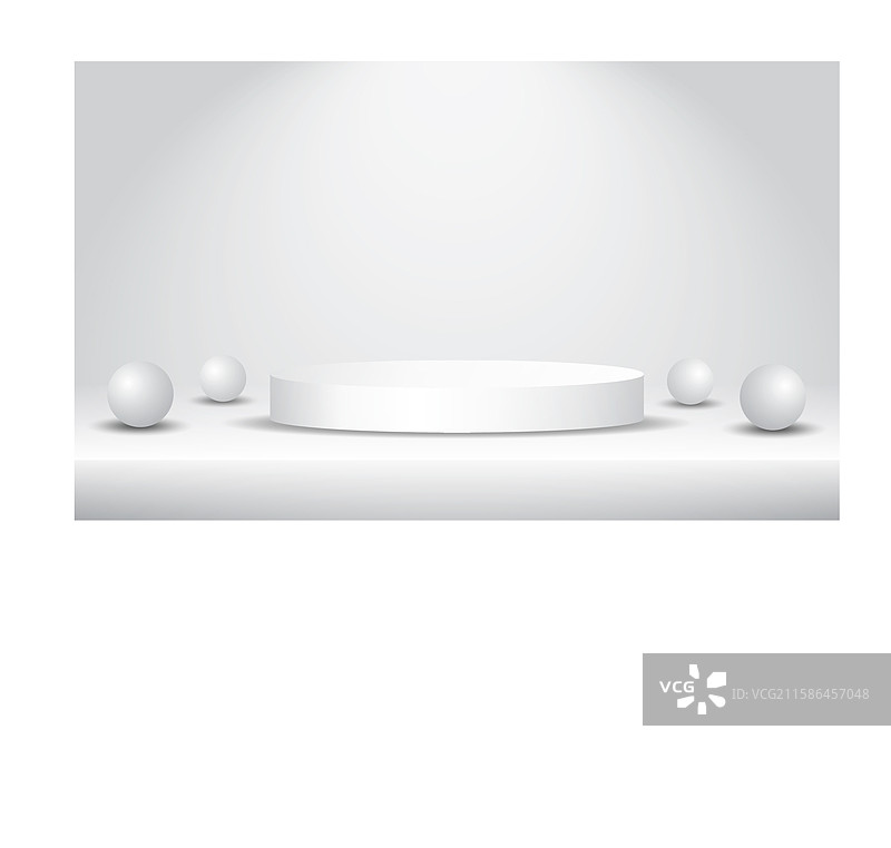 时尚的3D空置讲台平台，用于放置物体图片素材