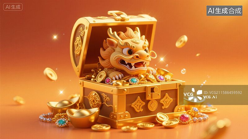 【AI数字艺术】貔貅祥瑞招财进宝图片素材