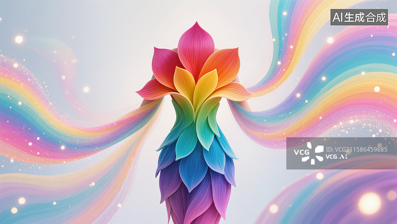 【AI数字艺术】女人花梦幻背景图片素材