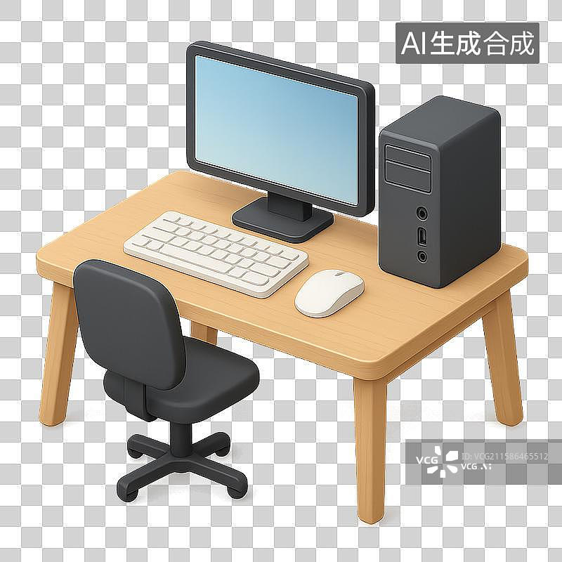 【AI数字艺术】职场 工位 座椅 办公桌 桌子 电脑图片素材