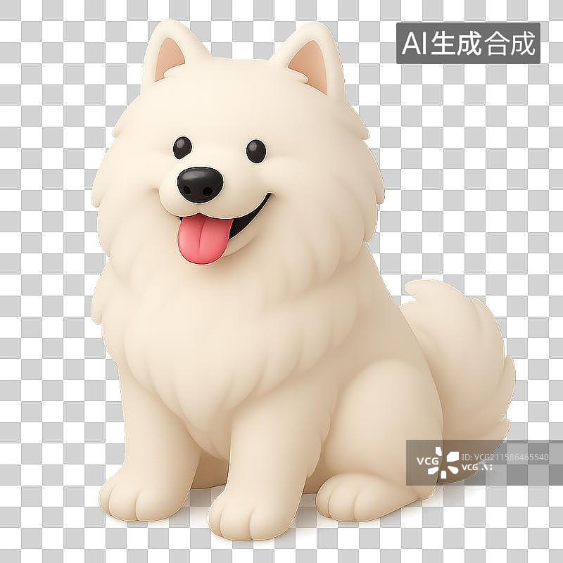 【AI数字艺术】狗 宠物 宠物狗 萨摩耶 白色图片素材