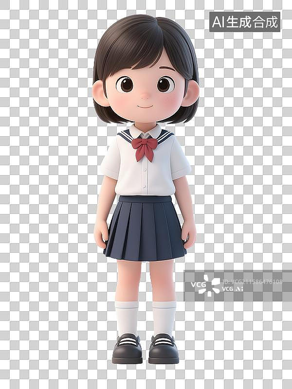 【AI数字艺术】开学季3D立体小学生中学生大学生年轻人形象免抠图元素素材图片素材