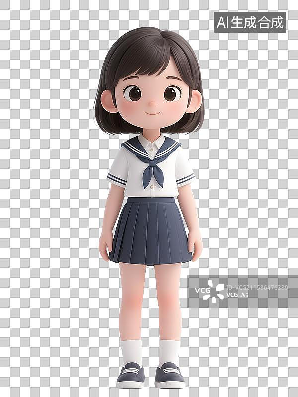 【AI数字艺术】开学季3D立体小学生中学生大学生年轻人形象免抠图元素素材图片素材