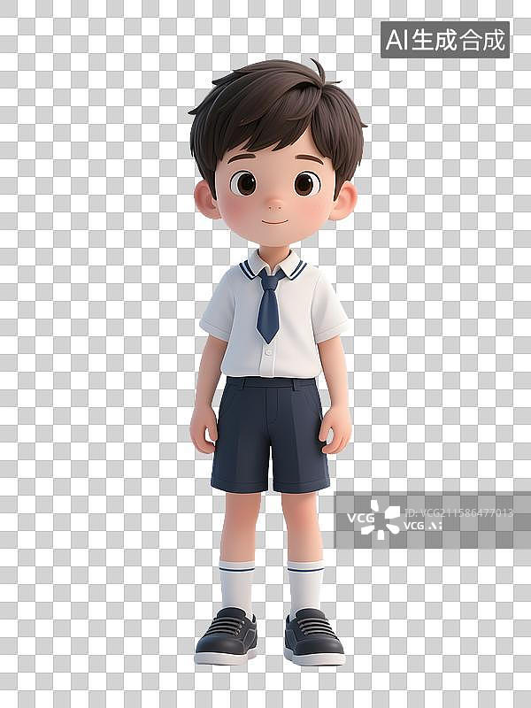 【AI数字艺术】开学季3D立体小学生中学生大学生年轻人形象免抠图元素素材图片素材