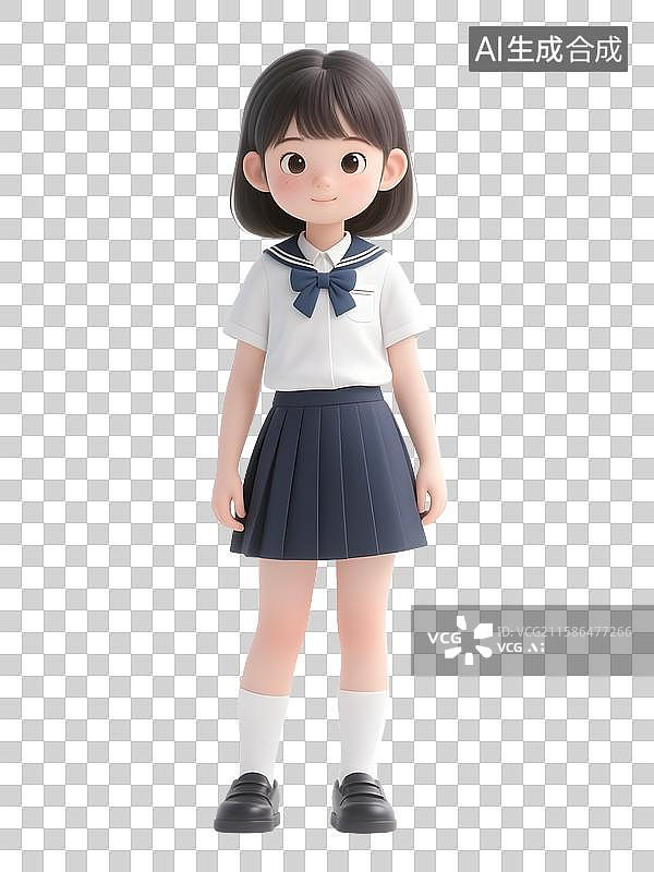 【AI数字艺术】开学季3D立体小学生中学生大学生年轻人形象免抠图元素素材图片素材