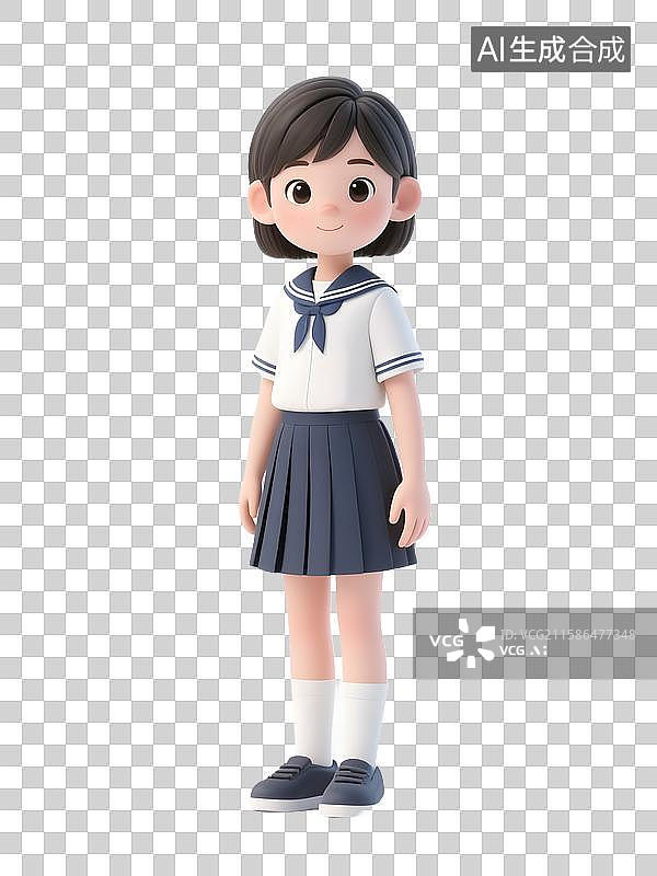 【AI数字艺术】开学季3D立体小学生中学生大学生年轻人形象免抠图元素素材图片素材