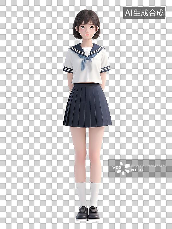 【AI数字艺术】开学季3D立体小学生中学生大学生年轻人形象免抠图元素素材图片素材