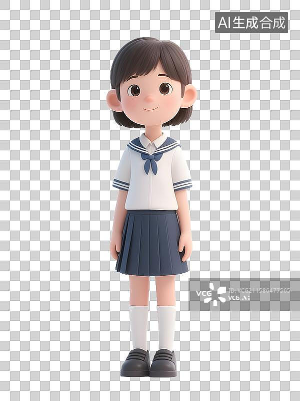 【AI数字艺术】开学季3D立体小学生中学生大学生年轻人形象免抠图元素素材图片素材