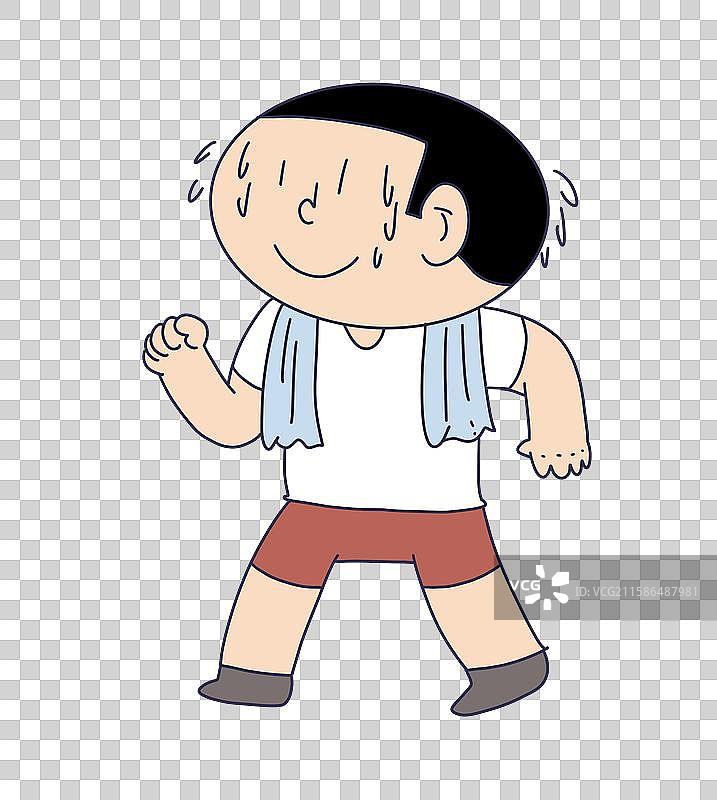 运动流汗的人物图片素材