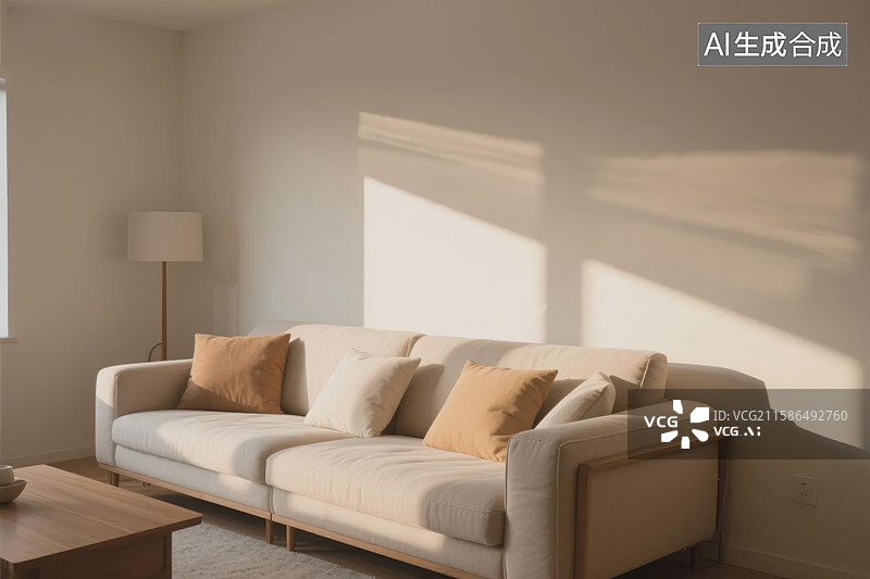 【AI数字艺术】温馨客厅阳光图片素材