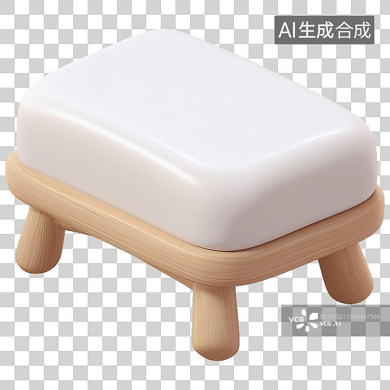 【AI数字艺术】3D风格家居主题之脚凳元素图片素材