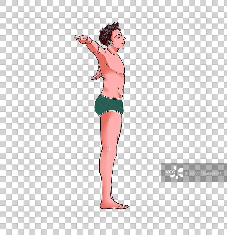 男子跳水运动姿势图片素材