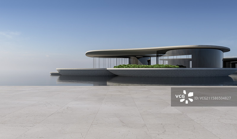 海边_玻璃幕墙_极简主义_美术馆_酒店图片素材