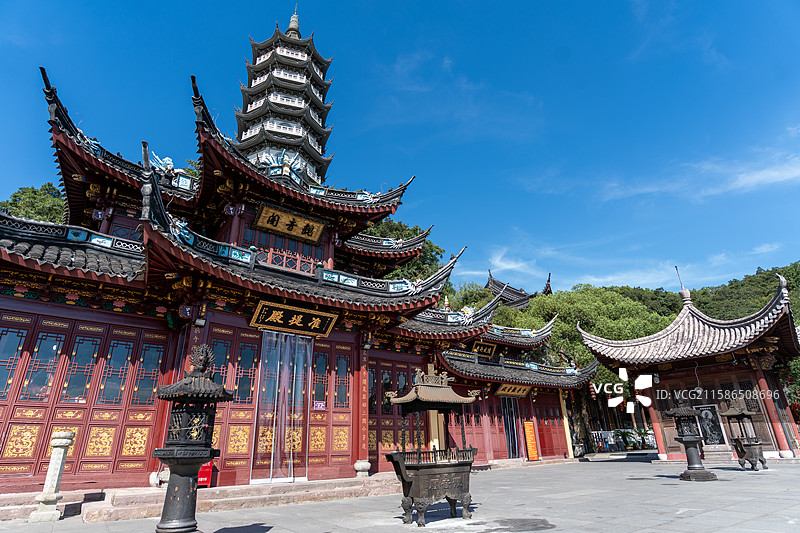 浙江宁波镇海招宝山景区，镇海口海防遗址图片素材