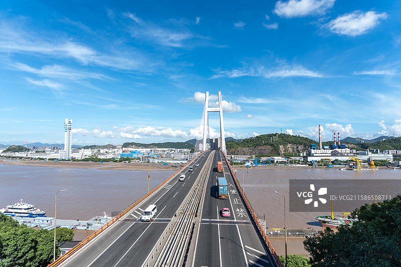 浙江宁波镇海招宝山景区，镇海口海防遗址图片素材