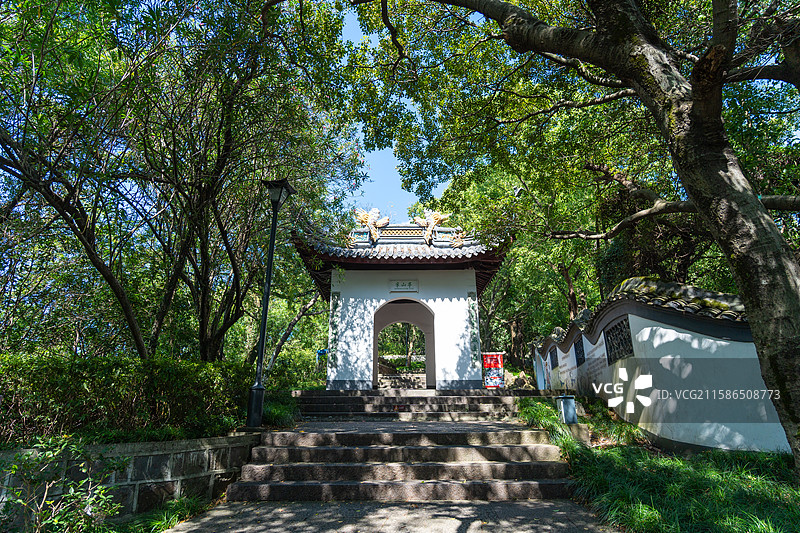 浙江宁波镇海招宝山景区，镇海口海防遗址图片素材
