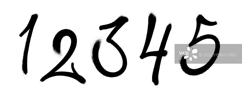 涂鸦喷漆字体字母数字第六部分图片素材