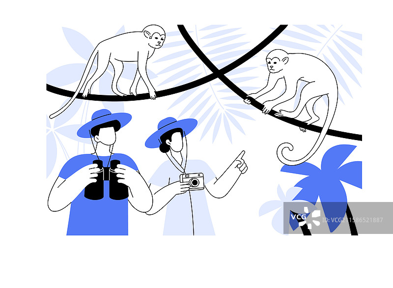 孤立的丛林野生动物园卡通图像图片素材