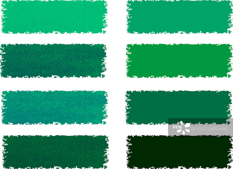深绿色多彩厚刷笔触调色板套装图片素材
