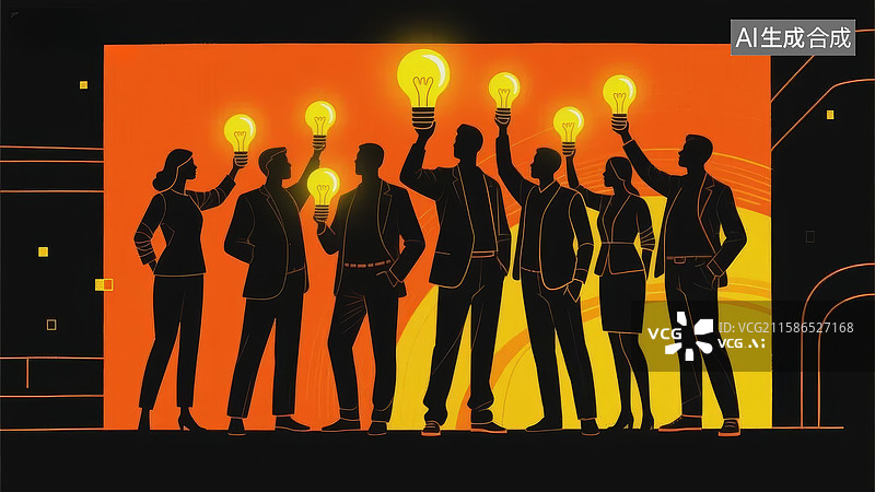 【AI数字艺术】团队庆祝时刻图片素材