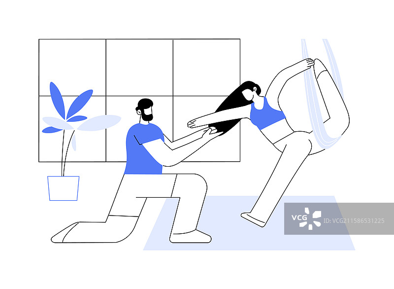 孤立的空中瑜伽卡通图像图片素材