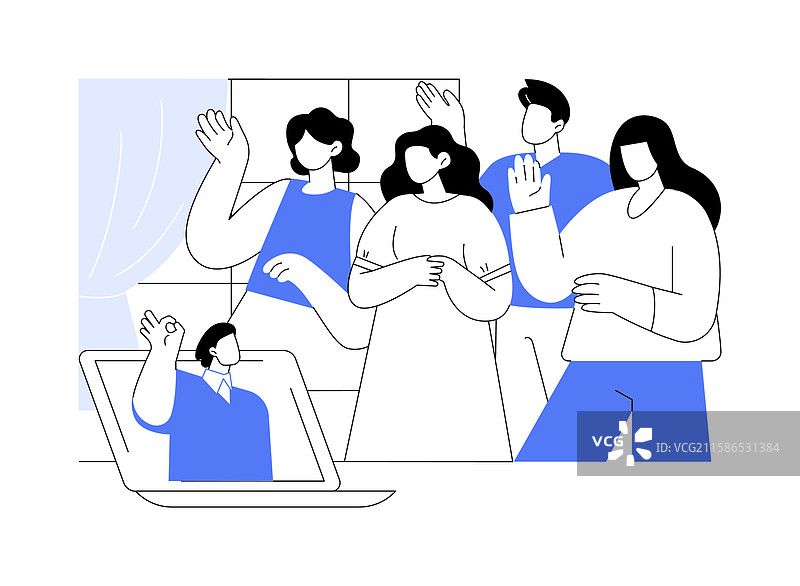 孤立的卡通群聊图片素材