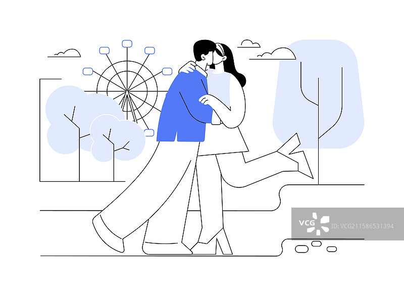 孤立的约会卡通人物图片素材