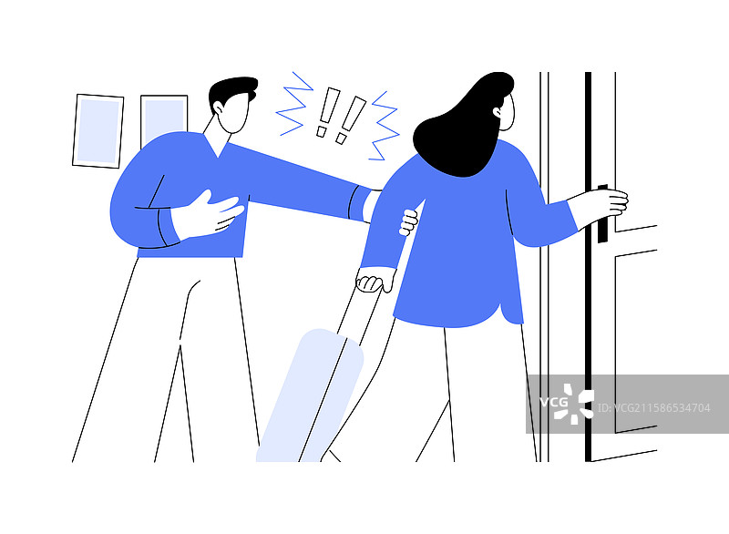 分手的孤独卡通人物图片素材