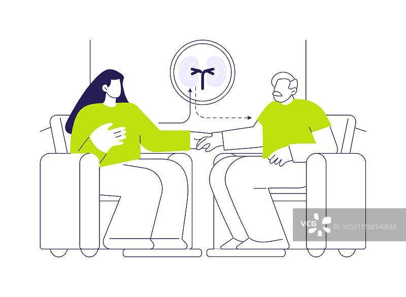 活体捐赠者的抽象概念图片素材