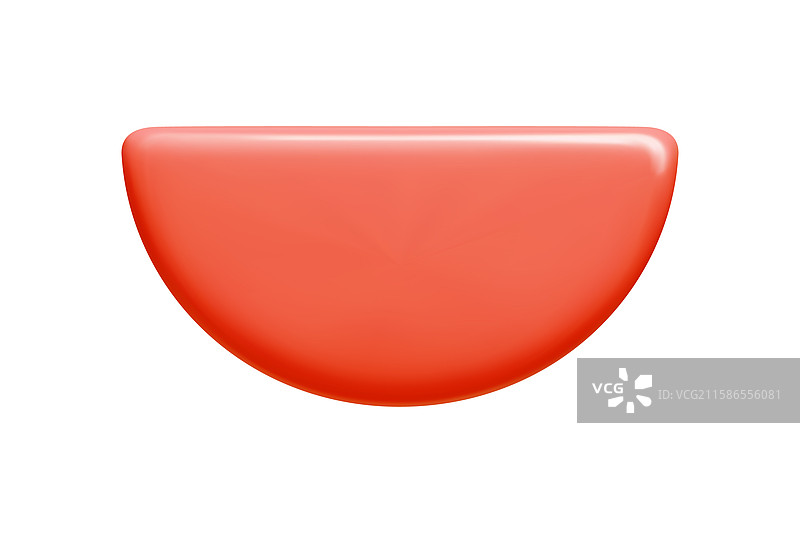 红色三维牌匾，带有弯曲的半圆形状图片素材