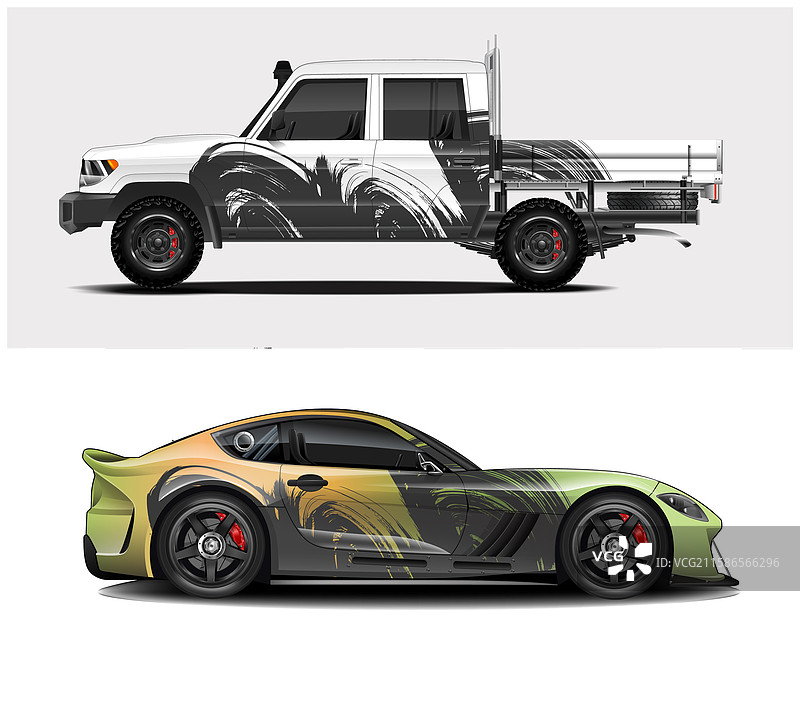 汽车涂装设计图形抽象条纹赛车图片素材