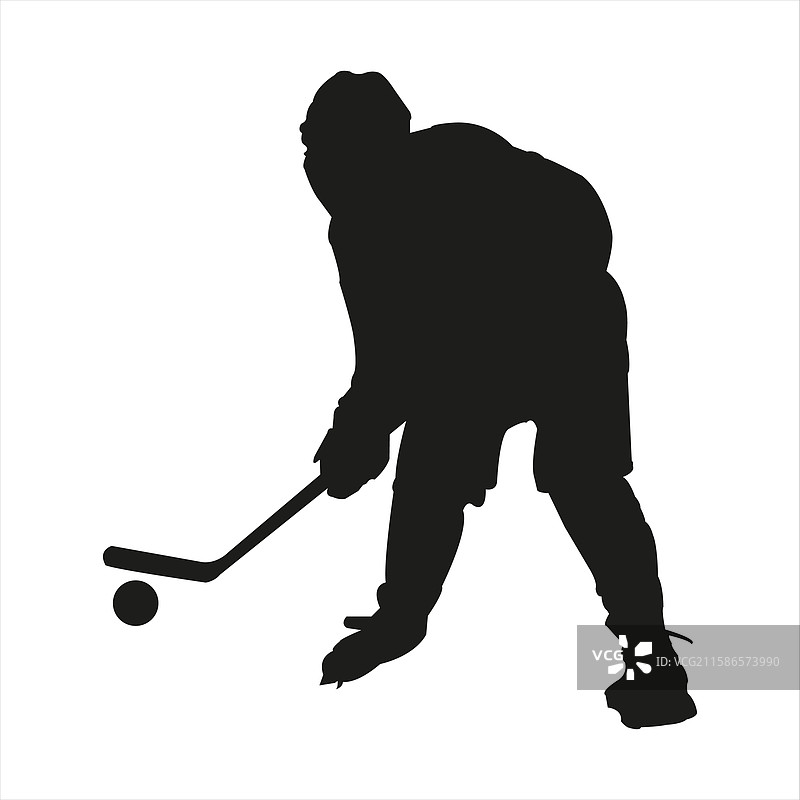 冰球运动员剪影图片素材