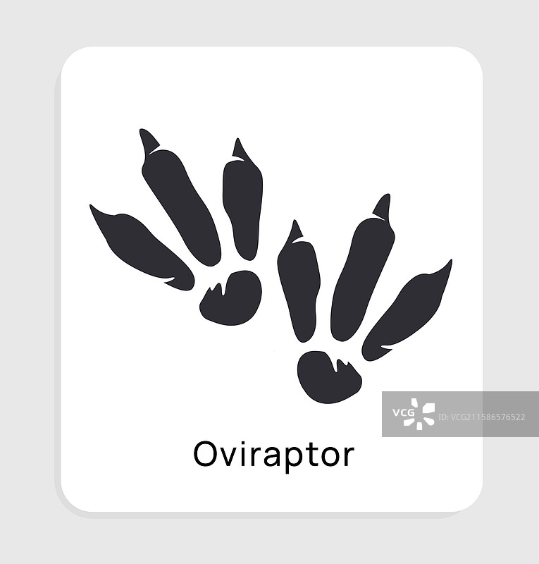 盗龙足迹图标图片素材