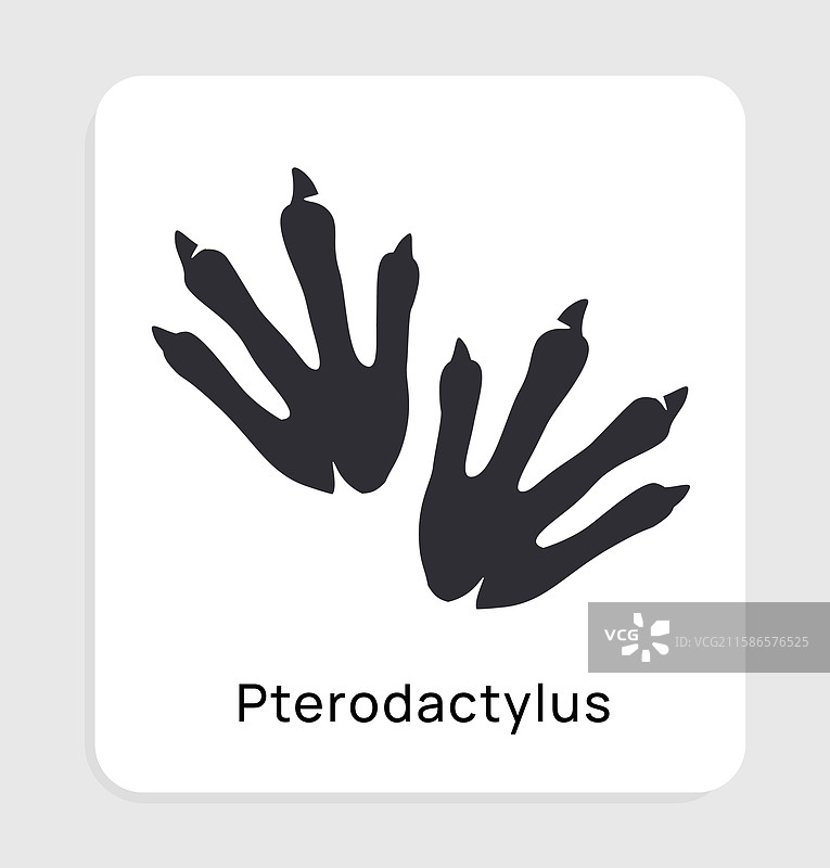 翼龙足迹图标图片素材