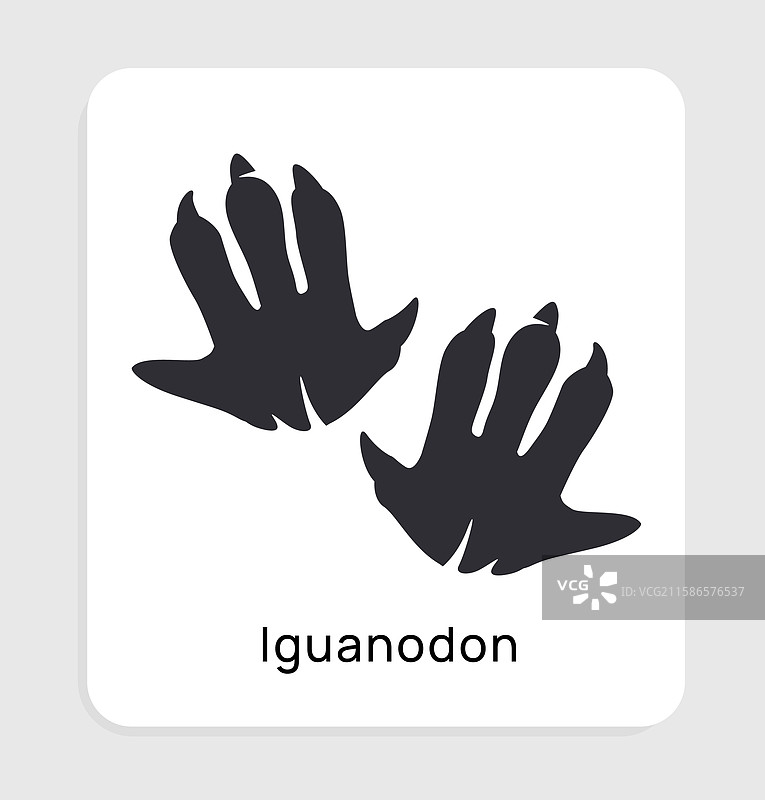 伊瓜纳龙恐龙足迹图片素材