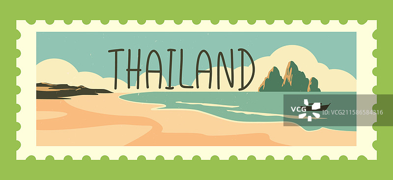 泰国旅行印章图片素材