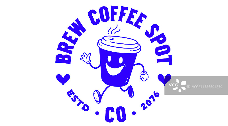 搞笑角色吉祥物咖啡杯图片素材