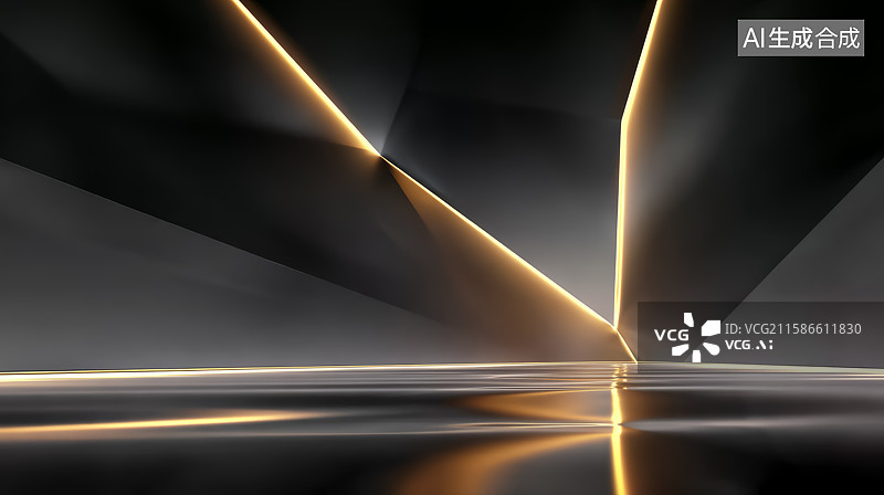 【AI数字艺术】现代抽象黑金渐变背景图片素材