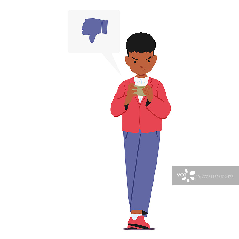 参与网络活动的卡通男孩角色图片素材