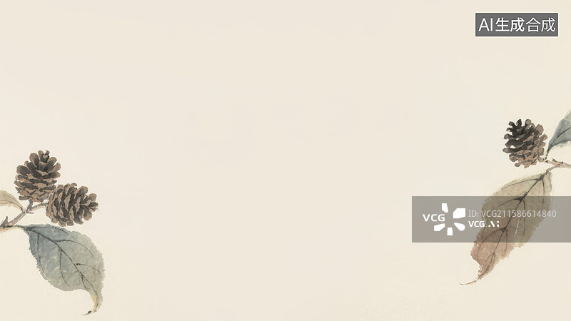 【AI数字艺术】水墨画两侧图片素材