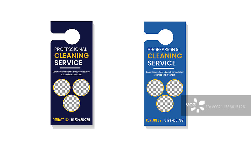 清洁服务门挂设计图片素材