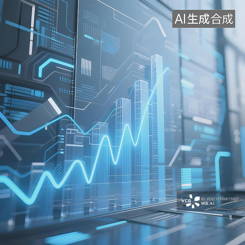 【AI数字艺术】科技图表与数据可视化图片素材