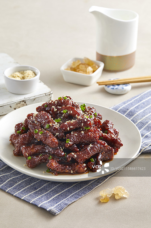 中餐美食家常菜 糖醋里脊图片素材
