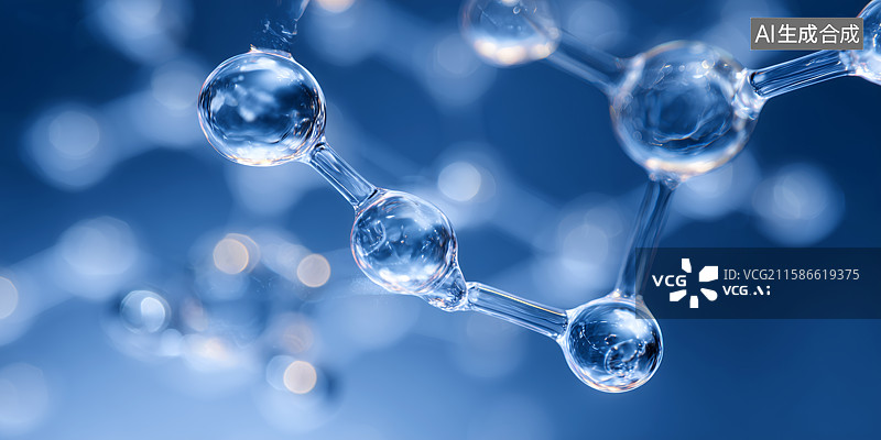 【AI数字艺术】科学领域中的分子结构展示图片素材