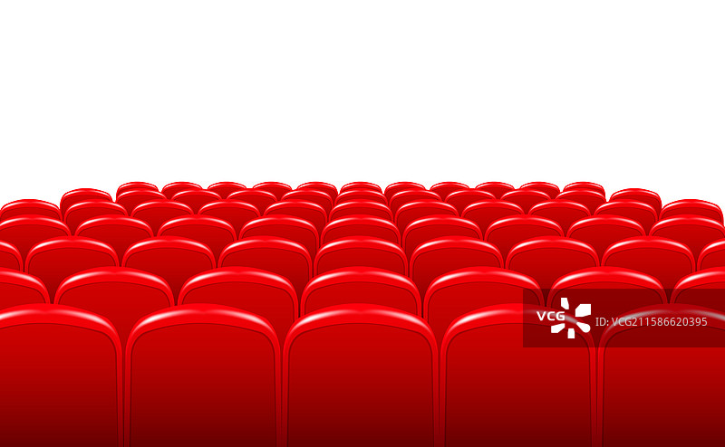 红色电影院或剧院座椅的排成行图片素材