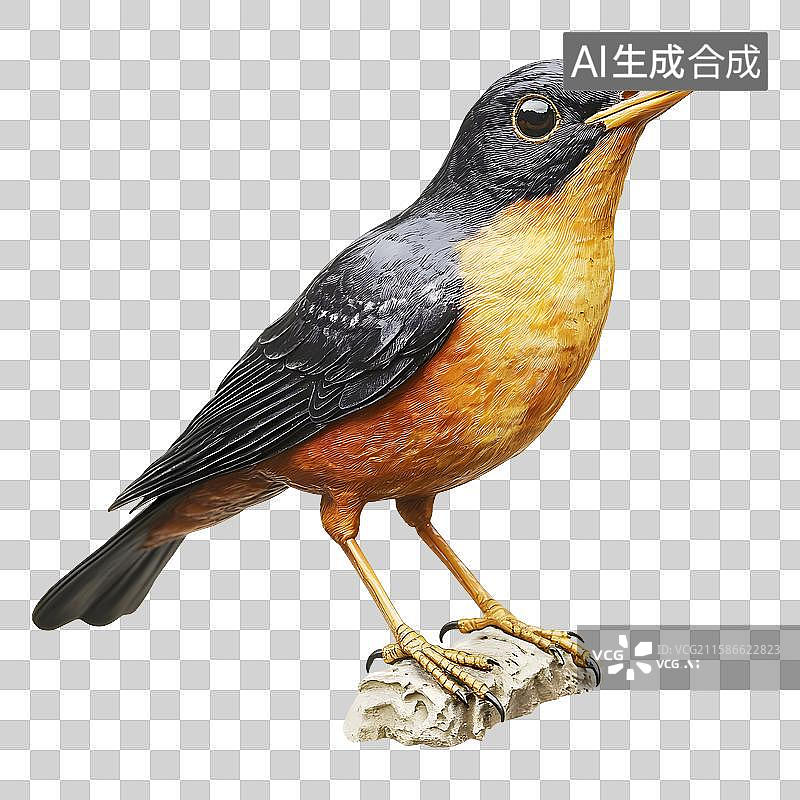 【AI数字艺术】在枝头栖息的鸟类图片素材