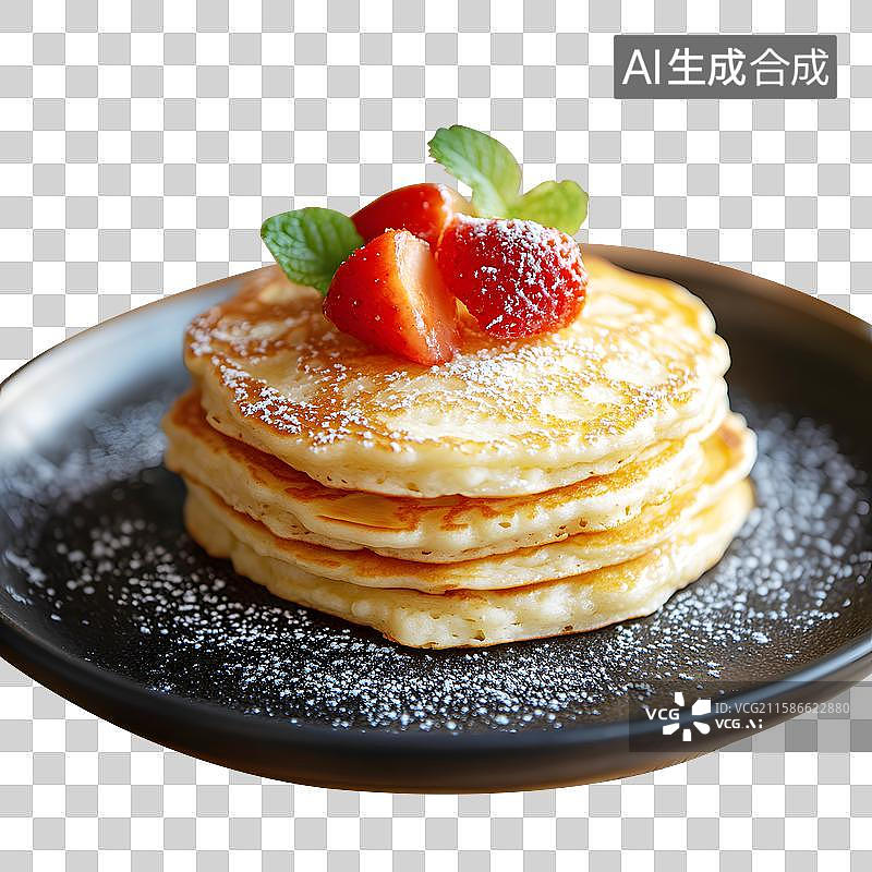 【AI数字艺术】草莓松饼图片素材