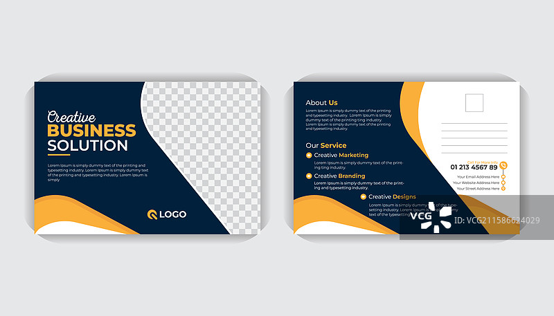 简单而企业化的布局抽象明信片图片素材