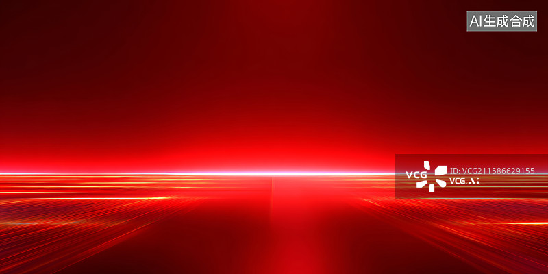 【AI数字艺术】红色灯光环绕的圆形舞台图片素材